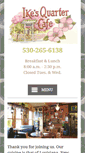 Mobile Screenshot of ikesquartercafe.com